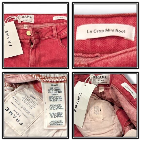NWT Frame Denim Le Crop Mini Boot Jeans - Picture 8 of 16
